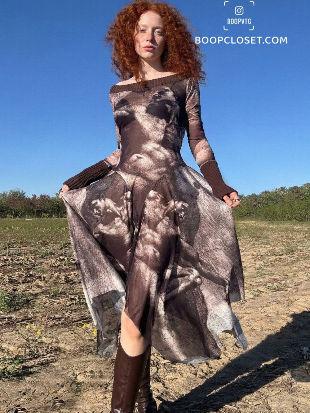 Jean Paul Gaultier Maille The creation of adam mesh vintage dress